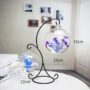 YXYXN Creative Eco Fish Tank, Hanging Transparent Betta Fish Tank, Tabletop Aquarium, Mini Goldfish Bowl With Bracket, Glass Fish Bowl for Wedding/Bar/Office,B