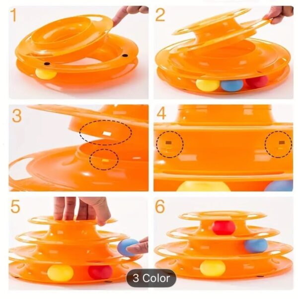 CAT THREE LAYER BOWL TOYS CZ1425