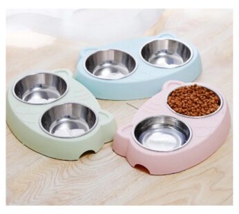 FEEDING BOWL WITH STEEL DOUBLE PINK (PA2012)