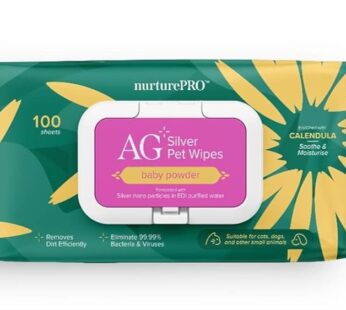 SILVER PET WIPES BABY POWDER 100 PCS