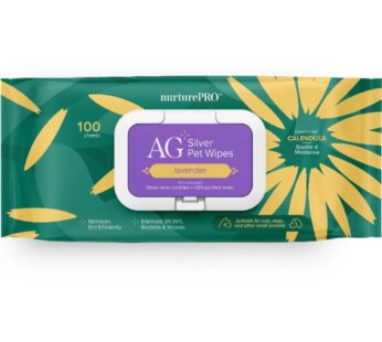 SILVER PET WIPES LAVENDER 100 SHEETS